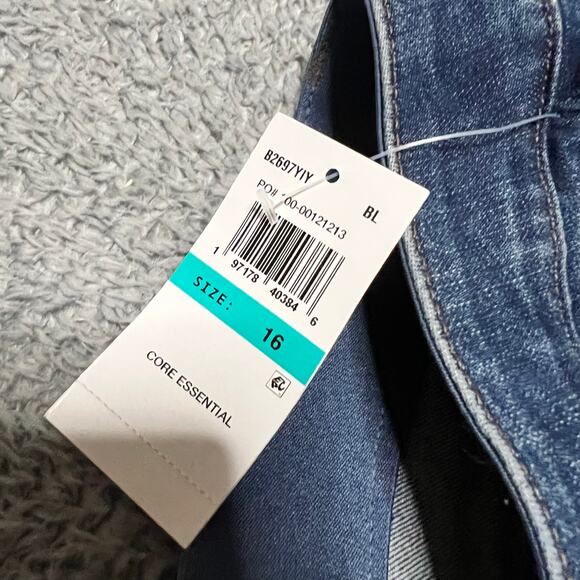 Democracy Jeans Womens 16 Ab technology High Rise Slim Straight Leg Blue Denim - Picture 4 of 14